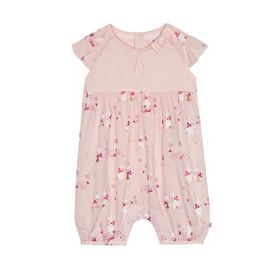Baker by Ted Baker Baby girls' light pink pleated romper suit